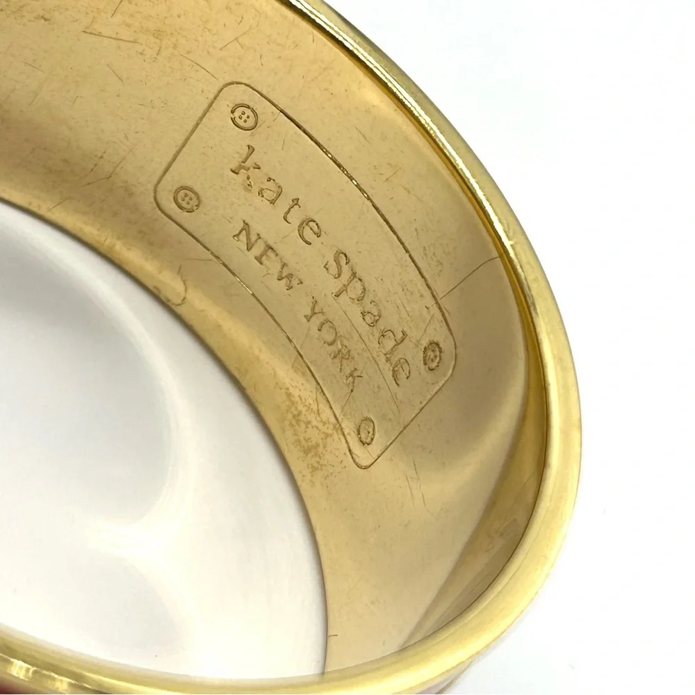 Kate Spade Red White Navy “Read Between the Lines” Bangle Bracelet - Picture 3 of 5